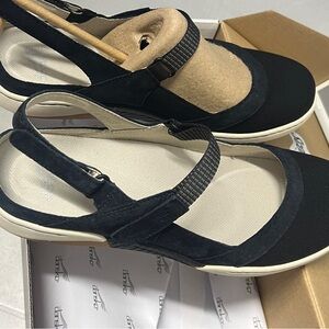 Raeann DANSKO Black Suede MaryJane Open Shoe